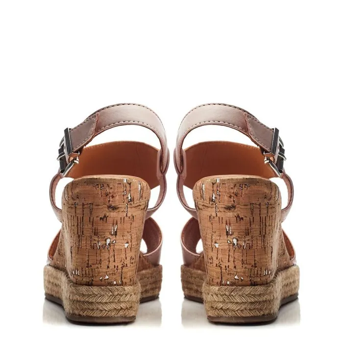 Women Moda In Pelle Wedge Sandals Petrina Cameo Leather
