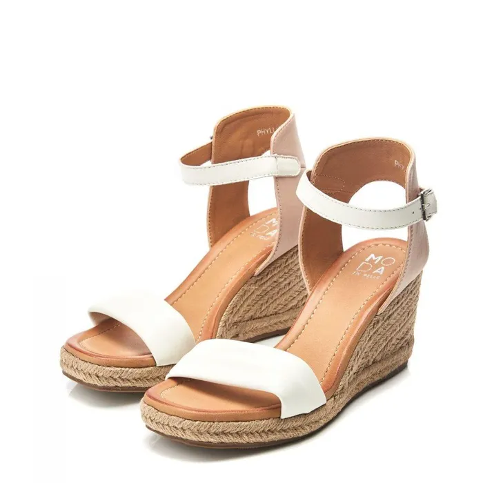 Women Moda In Pelle Wedge Sandals Phyllis Cameo Leather