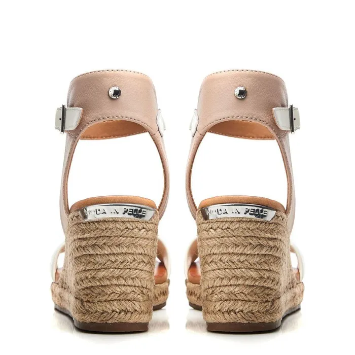 Women Moda In Pelle Wedge Sandals Phyllis Cameo Leather