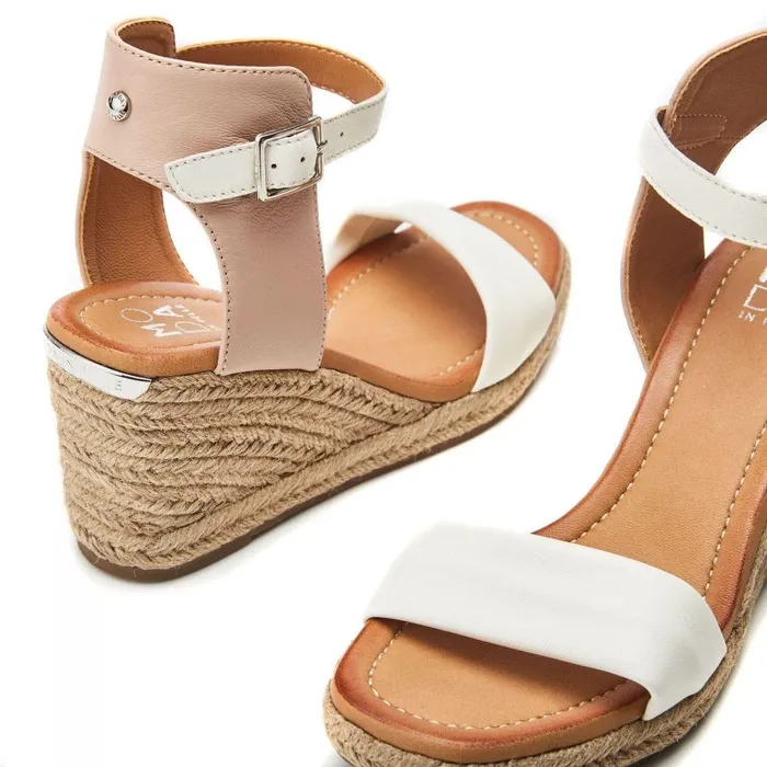 Women Moda In Pelle Wedge Sandals Phyllis Cameo Leather
