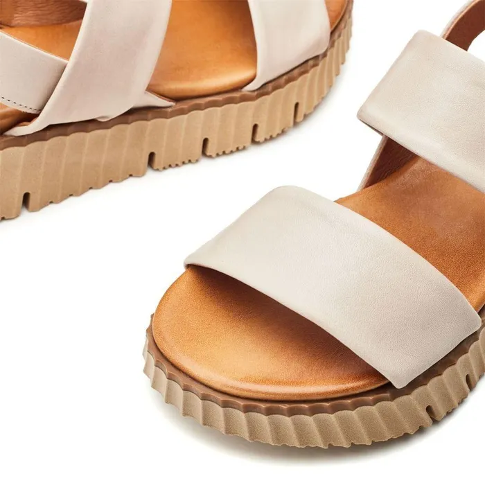Women Moda In Pelle Wedge Sandals Shoon Sh Indiana Cameo Leather