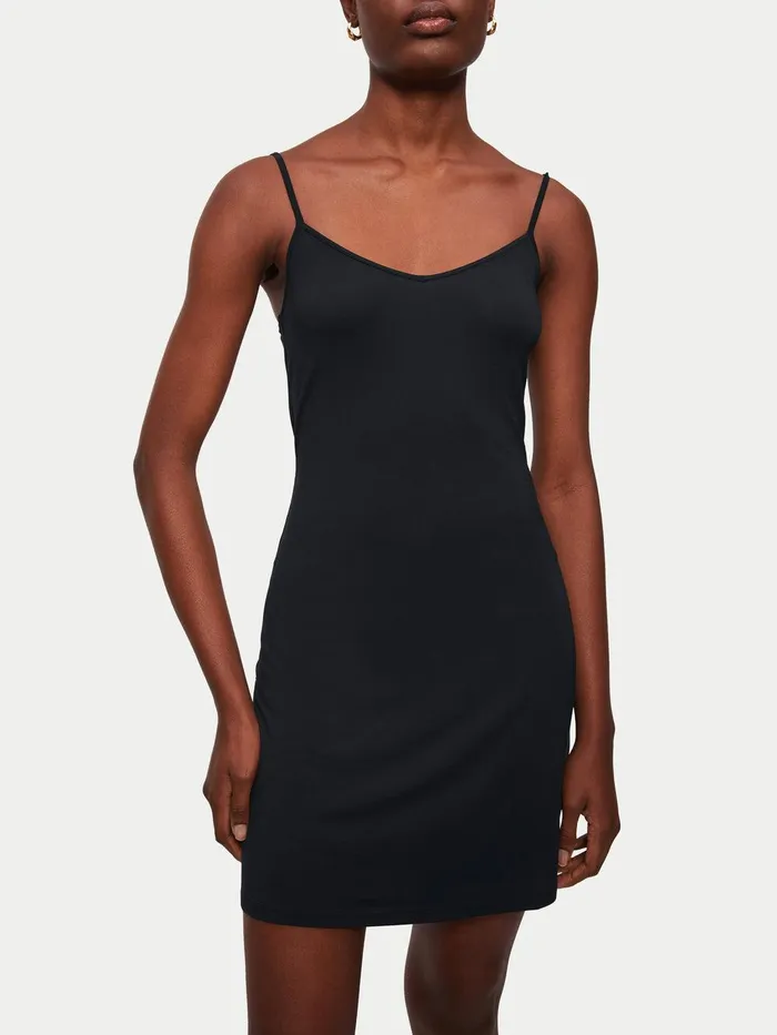 Women Modal Slip Dress Black Jigsaw Pyjamas and Loungewear