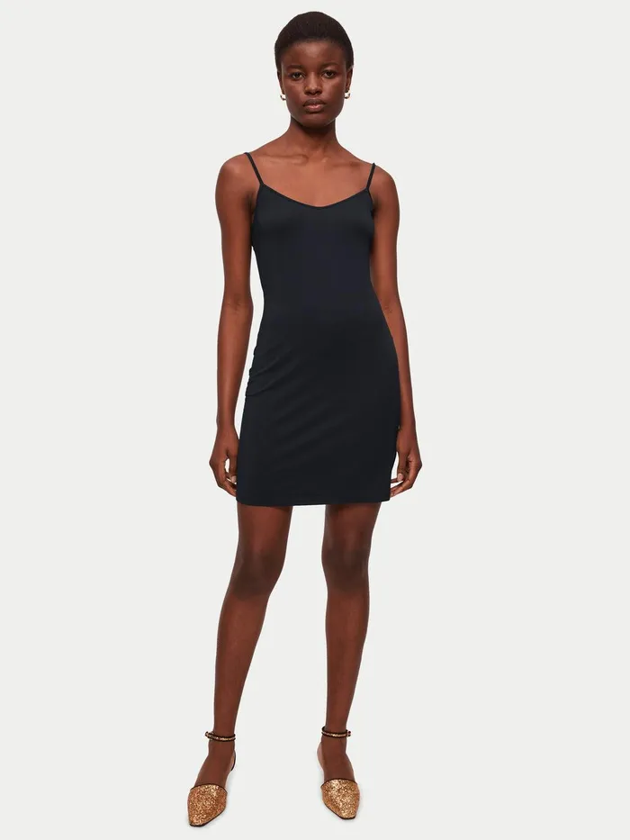 Women Modal Slip Dress Black Jigsaw Pyjamas and Loungewear