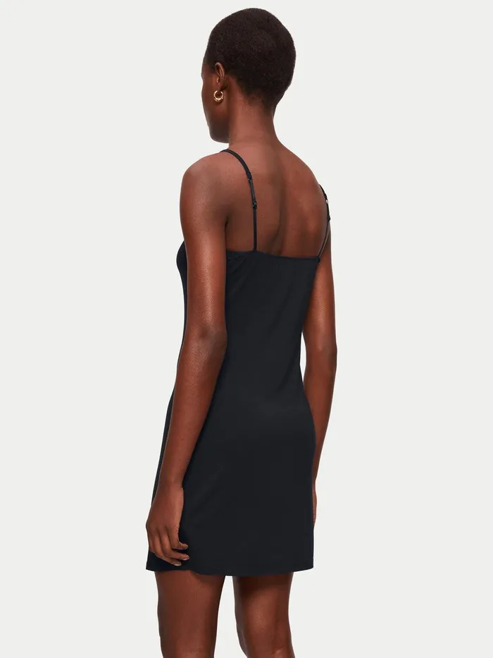 Women Modal Slip Dress Black Jigsaw Pyjamas and Loungewear