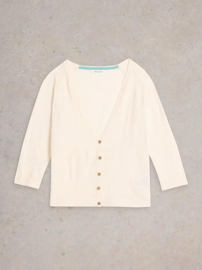 Women NARIA CARDI Natural White White Stuff Knitwear Women NARIA CARDI Natural White White Stuff Knitwear