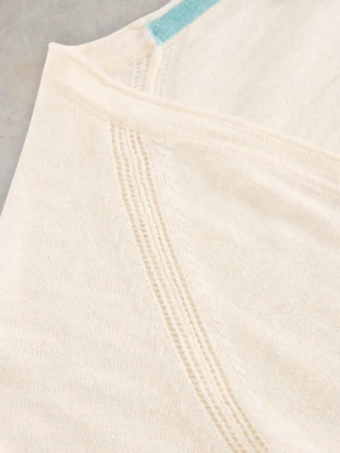 Women NARIA CARDI Natural White White Stuff Knitwear Women NARIA CARDI Natural White White Stuff Knitwear