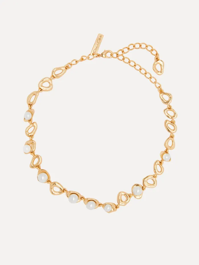 Women Necklaces Oscar De La Renta Abstract O Pearl Necklace Pearl
