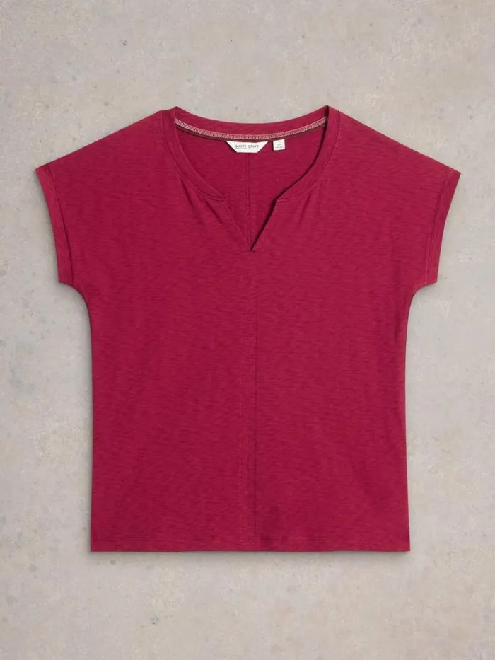 Women NELLY NOTCH NECK TSHIRT Mid Plum White Stuff Tops and Tees
