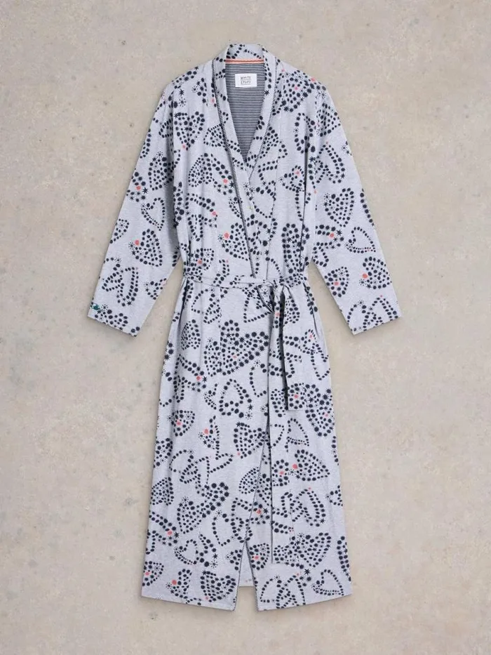 Women Nina Jersey Dressing Gown Grey Print White Stuff Nightwear Women Nina Jersey Dressing Gown Grey Print White Stuff Nightwear