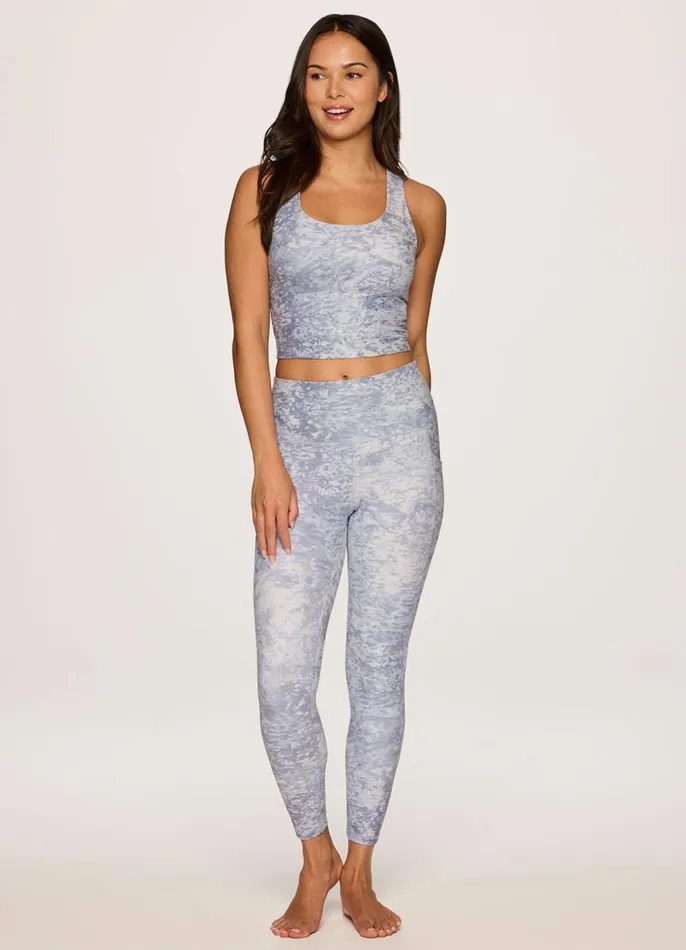 Women Ocean Ripple Super Soft 78 Legging Light Purple RBX Active Leggings