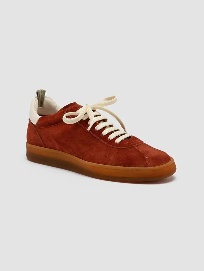 Women Officine Creative Footwear DESTINY 101 Red Leather And Suede Low Top Sneakers Women Officine Creative Footwear DESTINY 101 Red Leather And Suede Low Top Sneakers