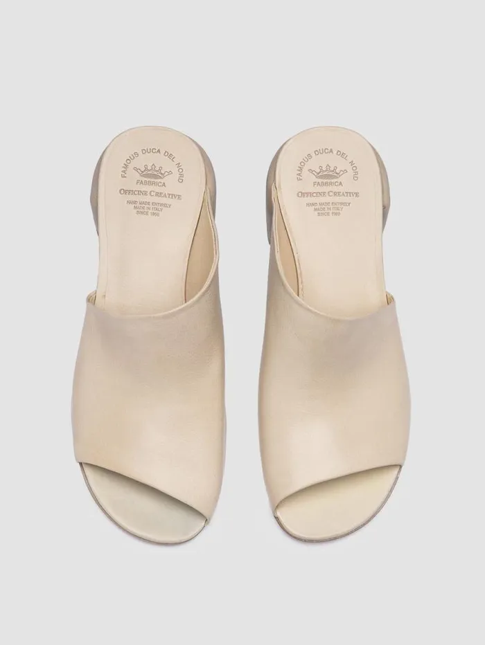 Women Officine Creative Footwear HADRY 008 White Leather Slide Sandals Women Officine Creative Footwear HADRY 008 White Leather Slide Sandals