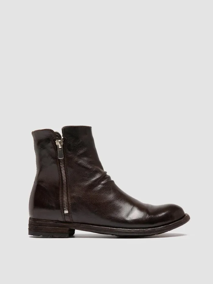 Women Officine Creative Footwear LEXIKON 097 Brown Leather Booties