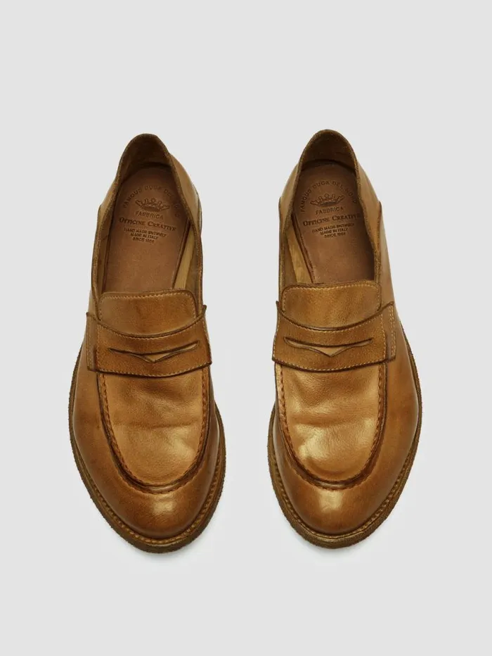Women Officine Creative Footwear LEXIKON 516 Brown Woven Leather Loafers Women Officine Creative Footwear LEXIKON 516 Brown Woven Leather Loafers