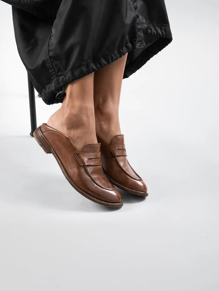 Women Officine Creative Footwear LEXIKON 516 Brown Woven Leather Loafers Women Officine Creative Footwear LEXIKON 516 Brown Woven Leather Loafers
