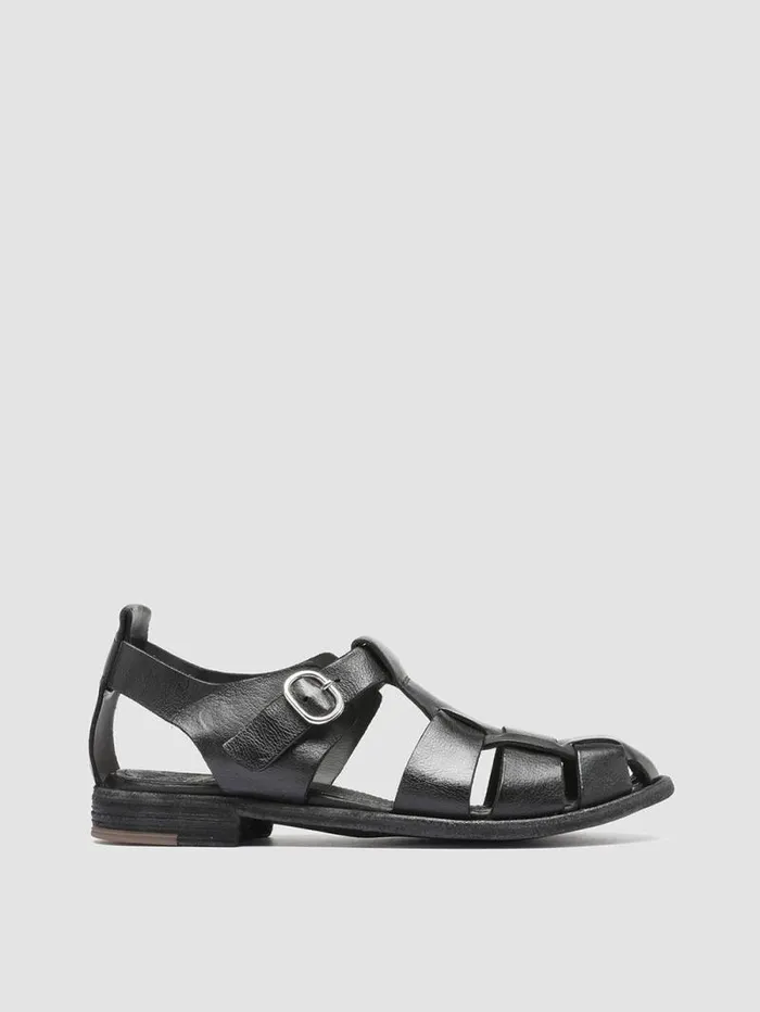 Women Officine Creative Footwear LEXIKON 536 Black Leather Sandals
