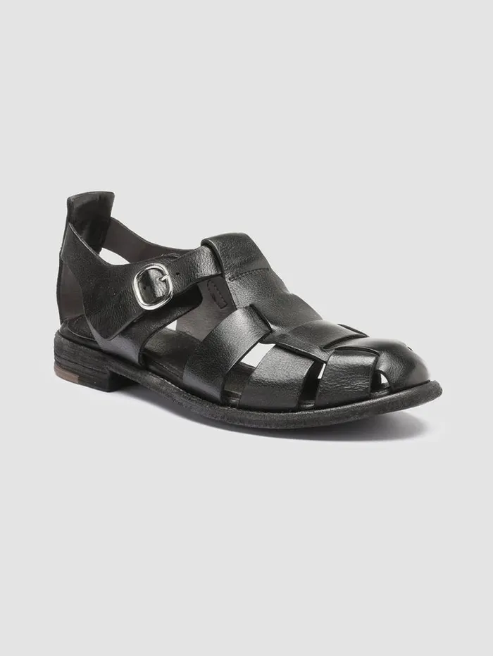 Women Officine Creative Footwear LEXIKON 536 Black Leather Sandals Women Officine Creative Footwear LEXIKON 536 Black Leather Sandals