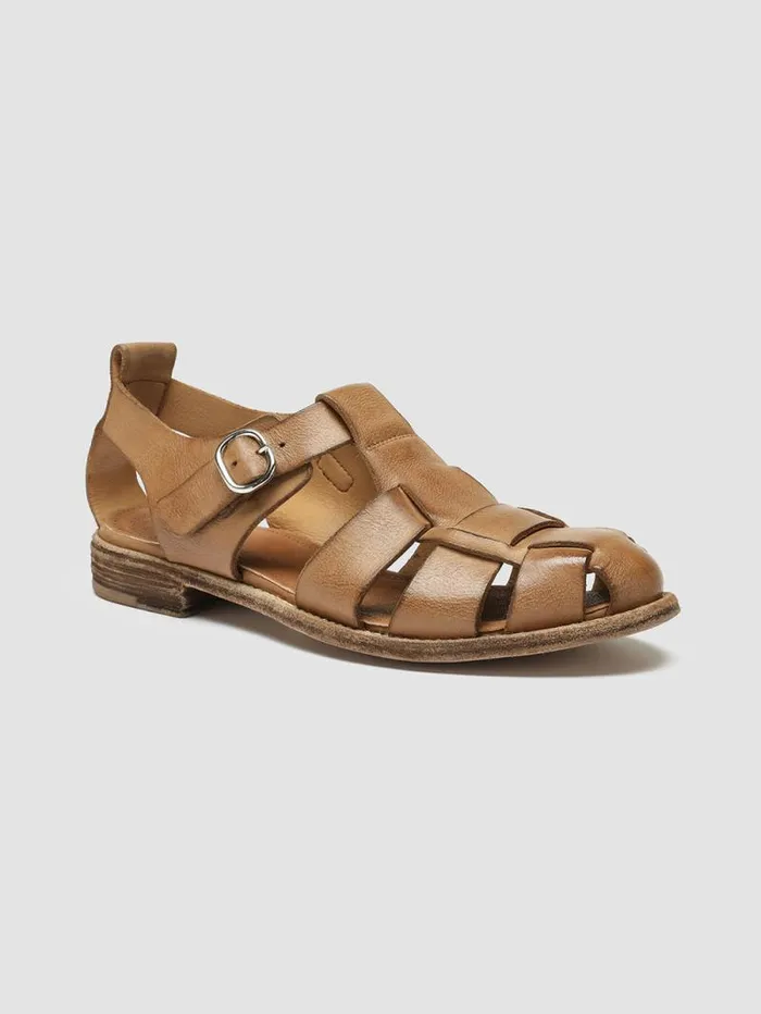 Women Officine Creative Footwear LEXIKON 536 Brown Leather Sandals Women Officine Creative Footwear LEXIKON 536 Brown Leather Sandals