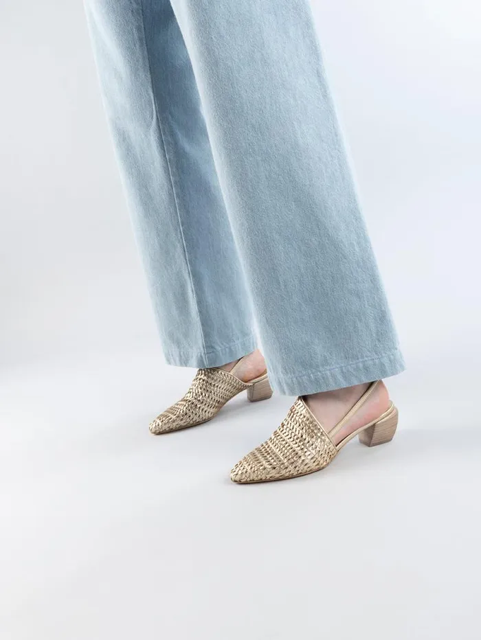 Women Officine Creative Footwear SALLY 032 Platino Opaco Platinum Slingback Sandals Women Officine Creative Footwear SALLY 032 Platino Opaco Platinum Slingback Sandals