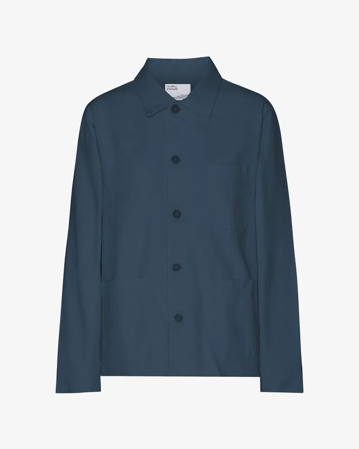 Women Organic Workwear Jacket 8211 Petrol Blue Workwear Jackets Colorfulstandard