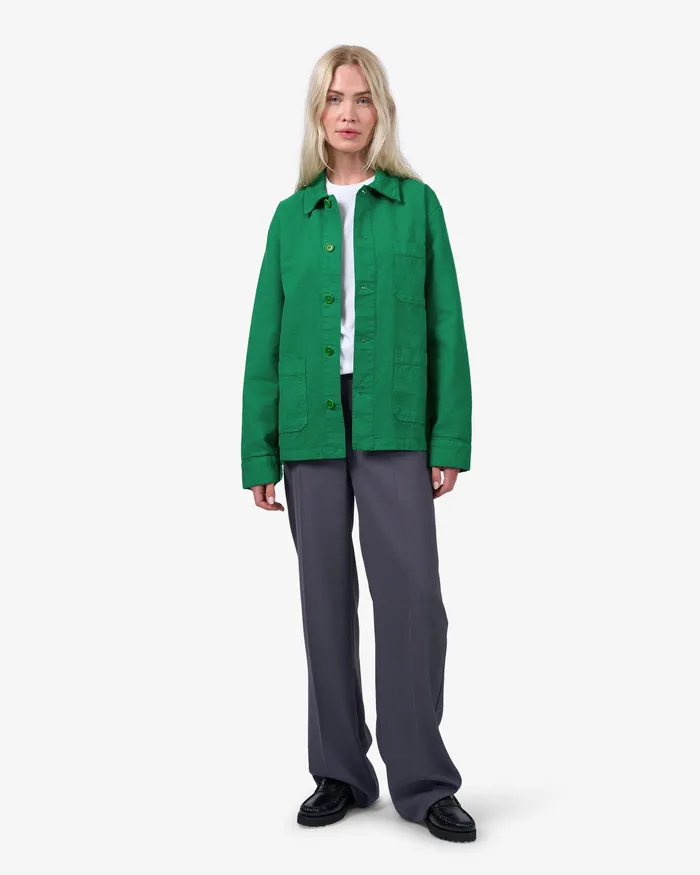 Women Organic Workwear Jacket 8211 Petrol Blue Workwear Jackets Colorfulstandard