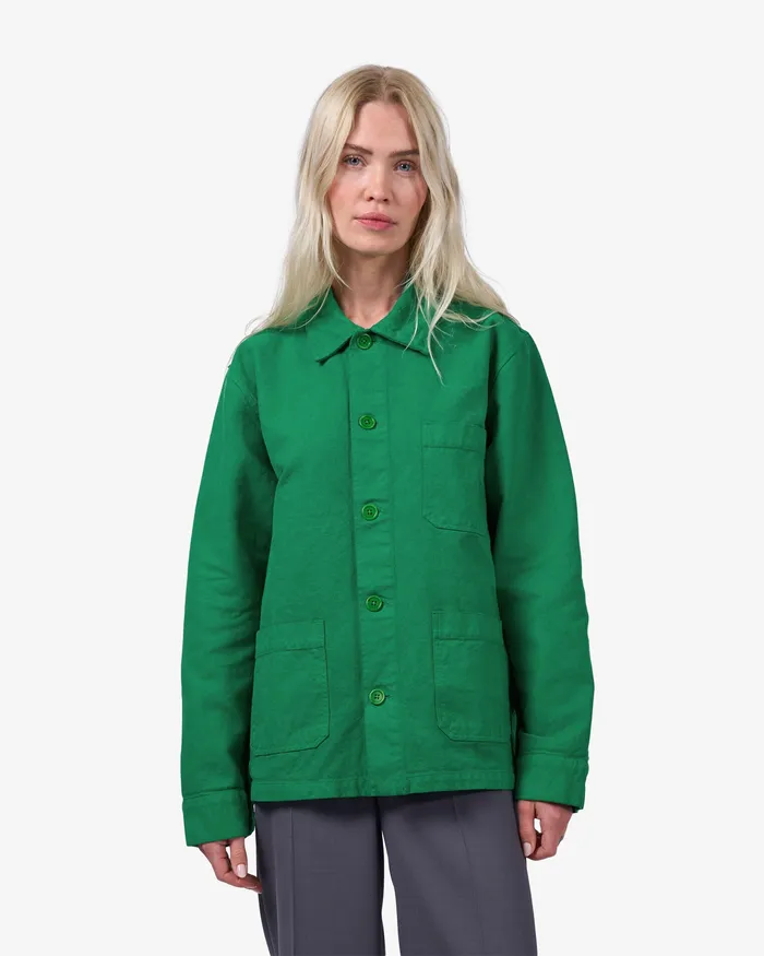 Women Organic Workwear Jacket 8211 Petrol Blue Workwear Jackets Colorfulstandard