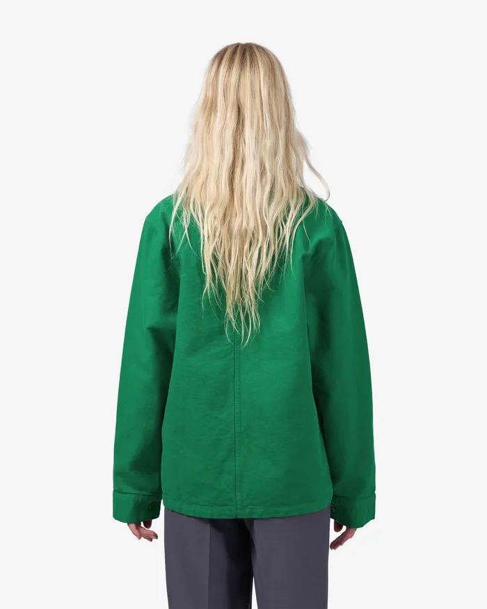 Women Organic Workwear Jacket 8211 Petrol Blue Workwear Jackets Colorfulstandard