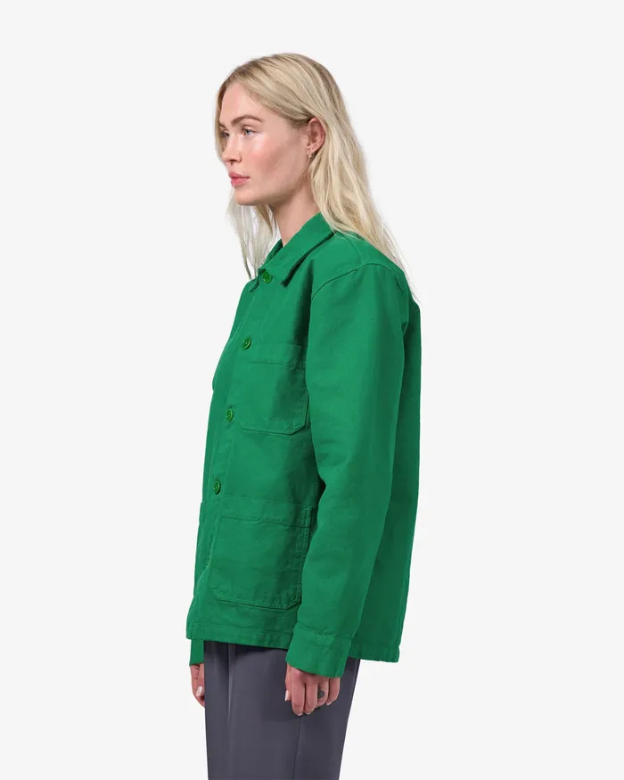 Women Organic Workwear Jacket 8211 Petrol Blue Workwear Jackets Colorfulstandard