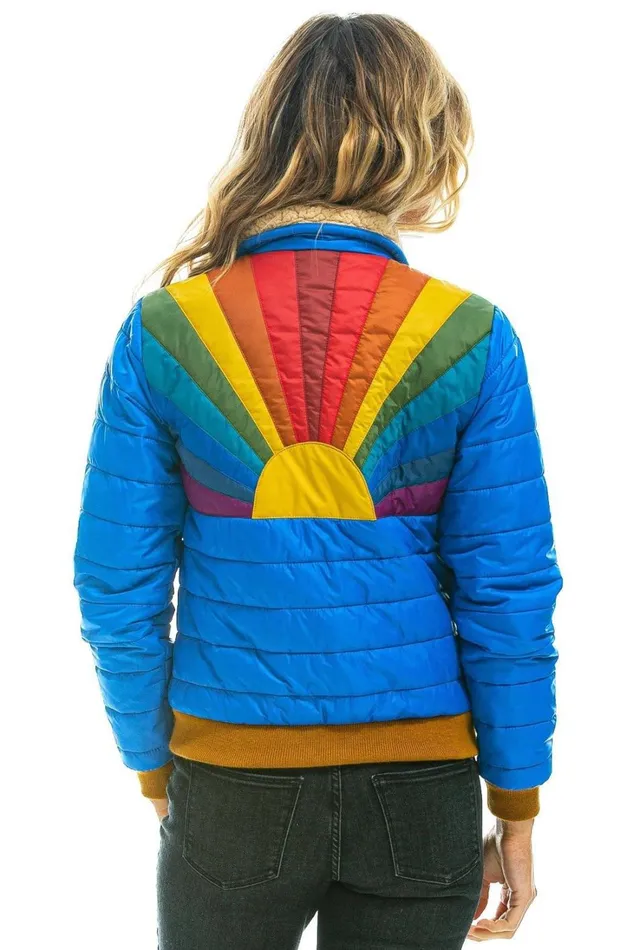 Women Outerwear Aviator Nation SUNBURST JACKET 8211 DRESDEN