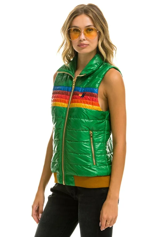 Women Outerwear Aviator Nation WOMEN039S 5 STRIPE VEST 8211 GLOSSY AMAZON Women Outerwear Aviator Nation WOMEN039S 5 STRIPE VEST 8211 GLOSSY AMAZON