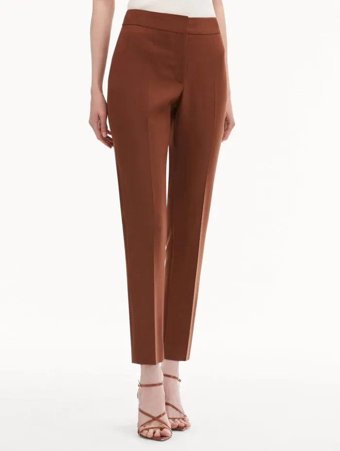 Women Pants and Skirts Oscar De La Renta ZipFront Skinny Pant Cocoa Women Pants and Skirts Oscar De La Renta ZipFront Skinny Pant Cocoa