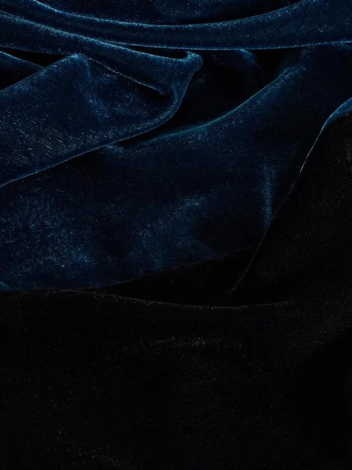 Women Plain Velvet Scarf Dk Teal White Stuff Scarves