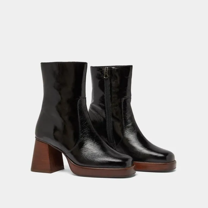 Women Platform Ankle Boots Black JONAK Ankle Boots Lowboots