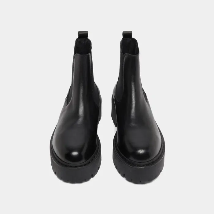 Women Platform Boots With Round Toes Black JONAK Ankle Boots Lowboots