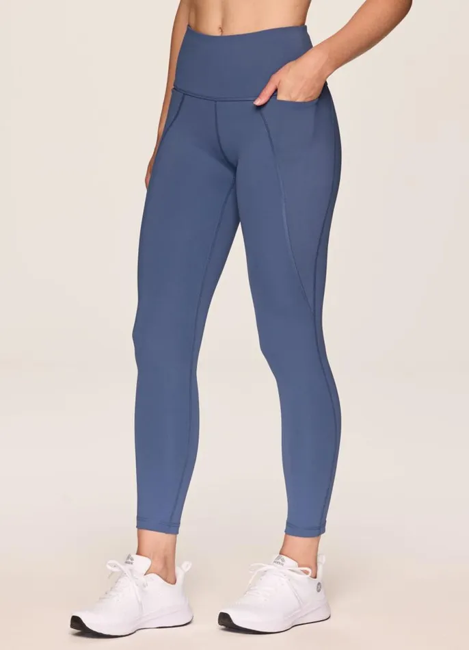 Women Play Hard Tech Flex 78 Legging Blue RBX Active Leggings