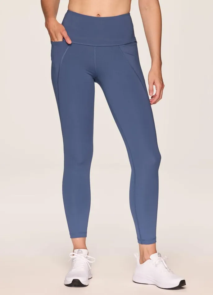 Women Play Hard Tech Flex 78 Legging Blue RBX Active Leggings