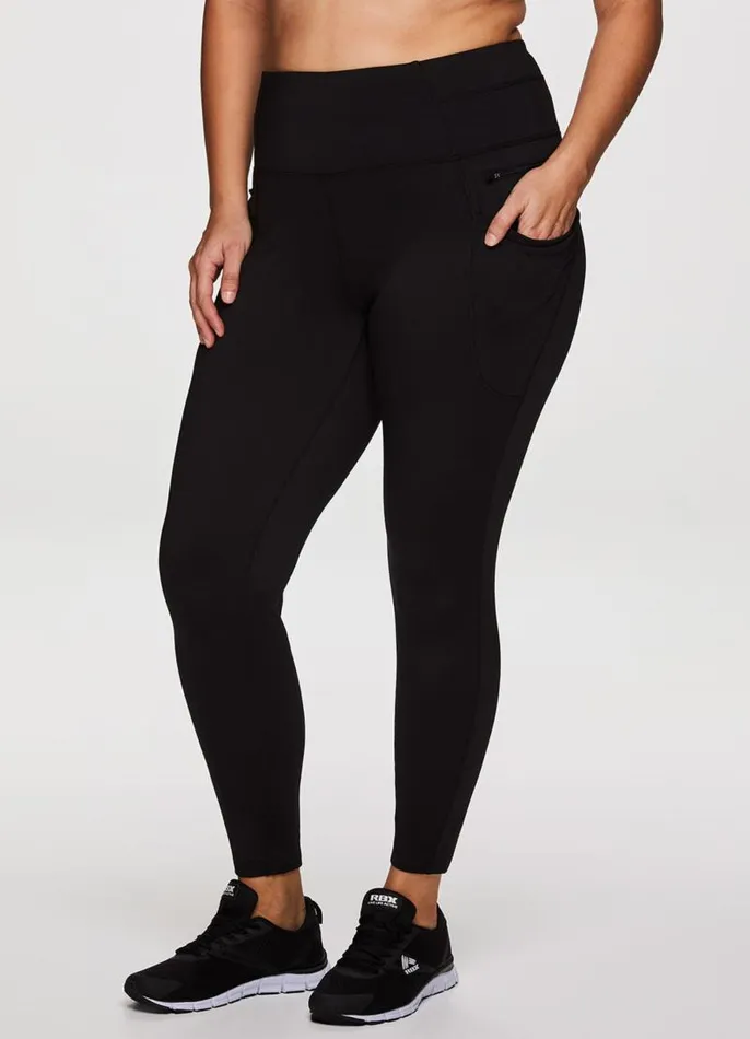 Women Plus Prime Hit The Road Fleece Legging Black RBX Active Leggings