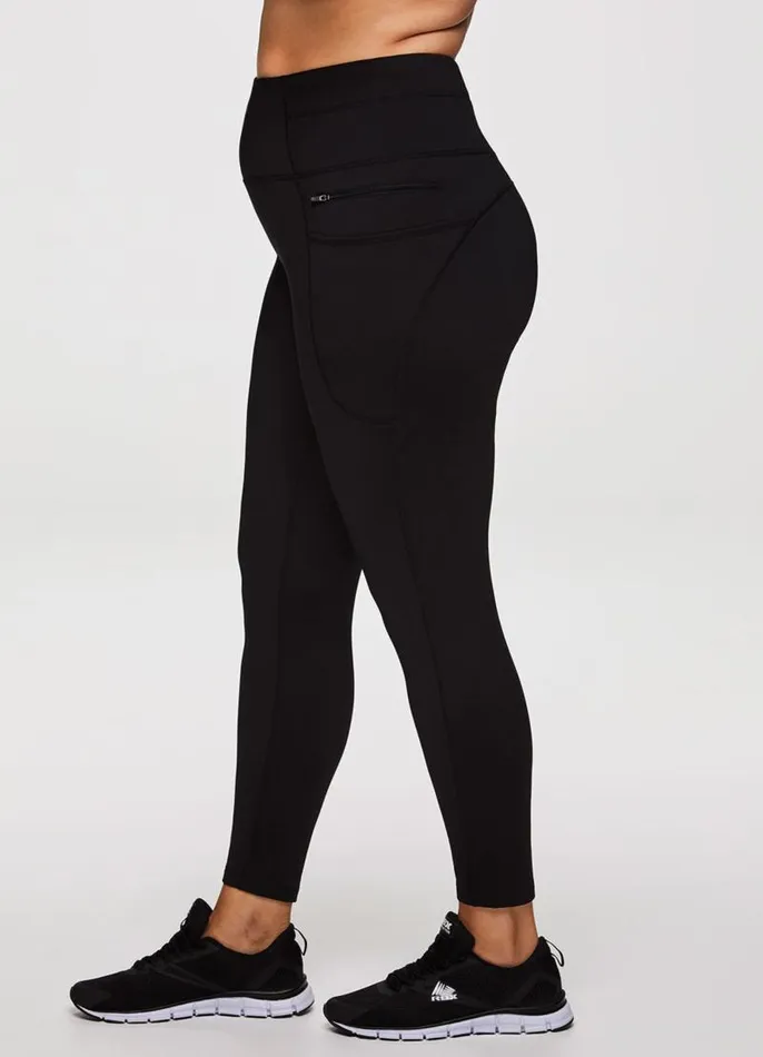 Women Plus Prime Hit The Road Fleece Legging Black RBX Active Leggings