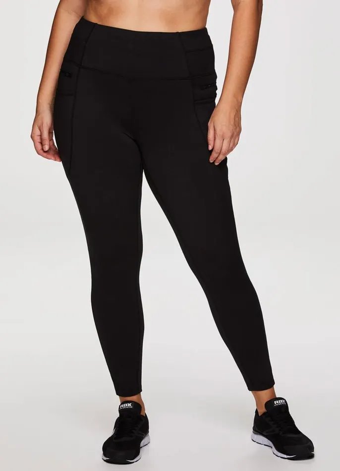 Women Plus Prime Hit The Road Fleece Legging Black RBX Active Leggings