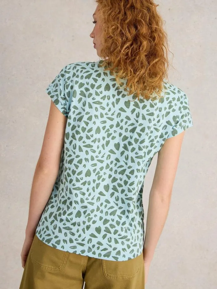 Women PRINTED NELLY NOTCH TEE Blue Print White Stuff Tops and Tees Women PRINTED NELLY NOTCH TEE Blue Print White Stuff Tops and Tees