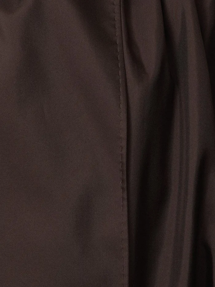 Women Pure Silk Trench Coat Chocolate Jigsaw Coats and Jackets