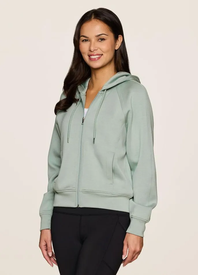 Women Recharge Scuba Hoodie Jacket Sea Glass RBX Active Jackets