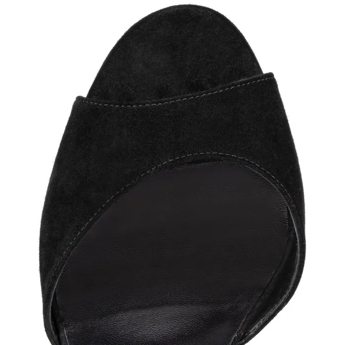 Women Sandaloo 130 Mm Sandals 8211 Veau Velours 8211 Black Christian Louboutin Platforms