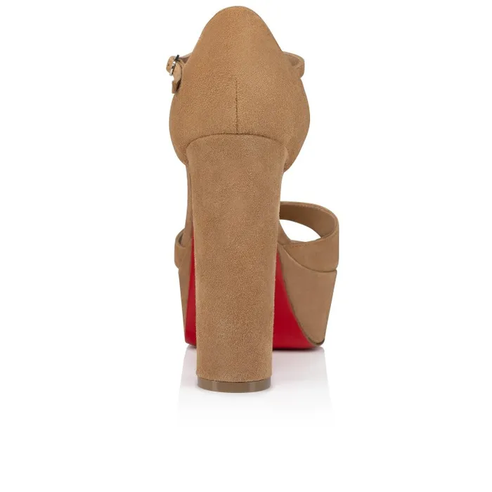 Women Sandaloo 130 Mm Sandals 8211 Veau Velours 8211 Lionne Christian Louboutin Platforms