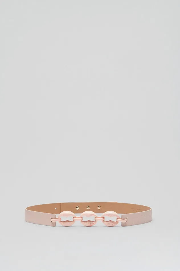 Women Scanlan Theodore RESIN CHUNKY TRIM BELT 25 CHALKPINK Belts Women Scanlan Theodore RESIN CHUNKY TRIM BELT 25 CHALKPINK Belts
