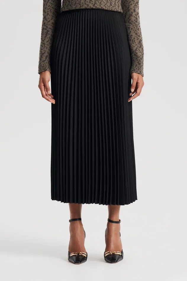 Women Scanlan Theodore TWILL PLEAT SKIRT BLACK Skirts Women Scanlan Theodore TWILL PLEAT SKIRT BLACK Skirts