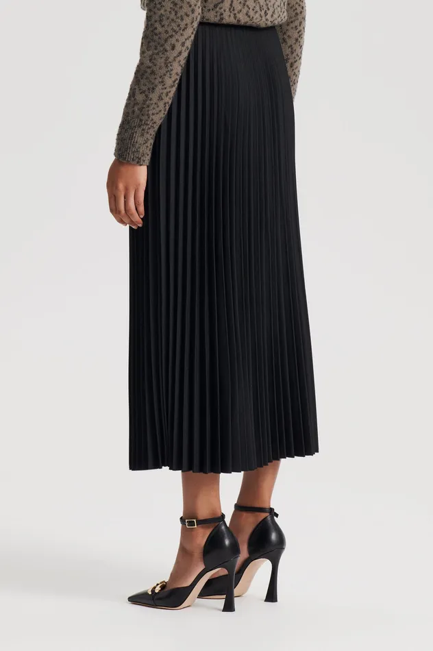 Women Scanlan Theodore TWILL PLEAT SKIRT BLACK Skirts Women Scanlan Theodore TWILL PLEAT SKIRT BLACK Skirts
