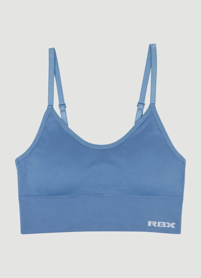 Women Seamless Longline Bralette 2Pack Bluegrey RBX Active Intimates