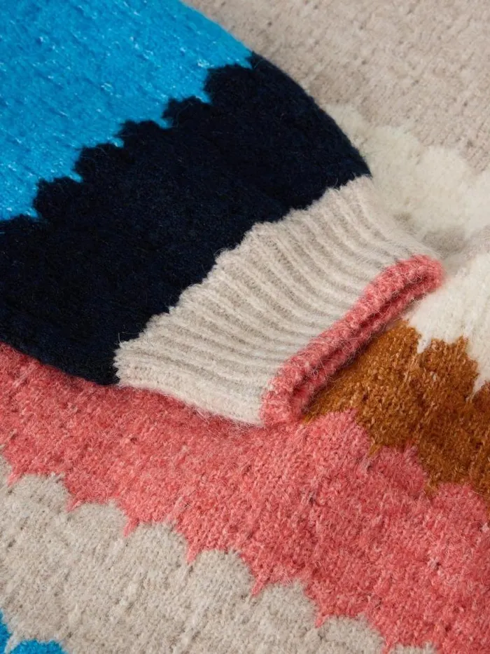 Women SHELLY COLOUR BLOCK JUMPER Natural Multi White Stuff Knitwear Women SHELLY COLOUR BLOCK JUMPER Natural Multi White Stuff Knitwear