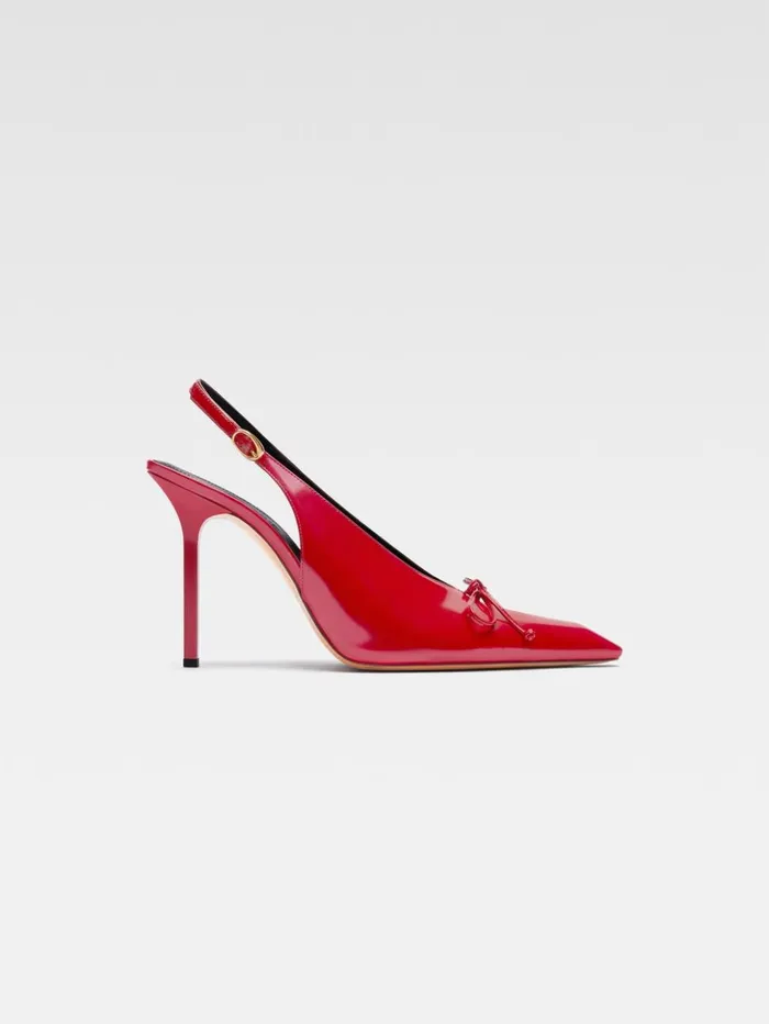 Women Shoes JACQUEMUS The High Cubisto Slingbacks Red